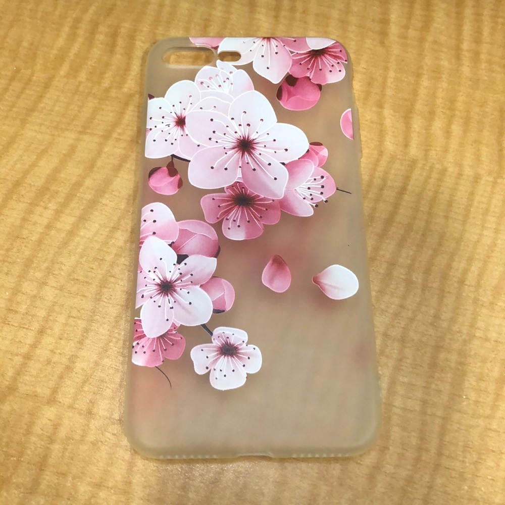Pink flower Iphone 8 plus case